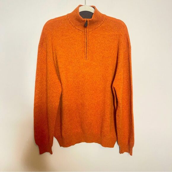 Men’s W. H. BELK Sportswear half zip cashmere sweater XL NWOT - Picture 1 of 8
